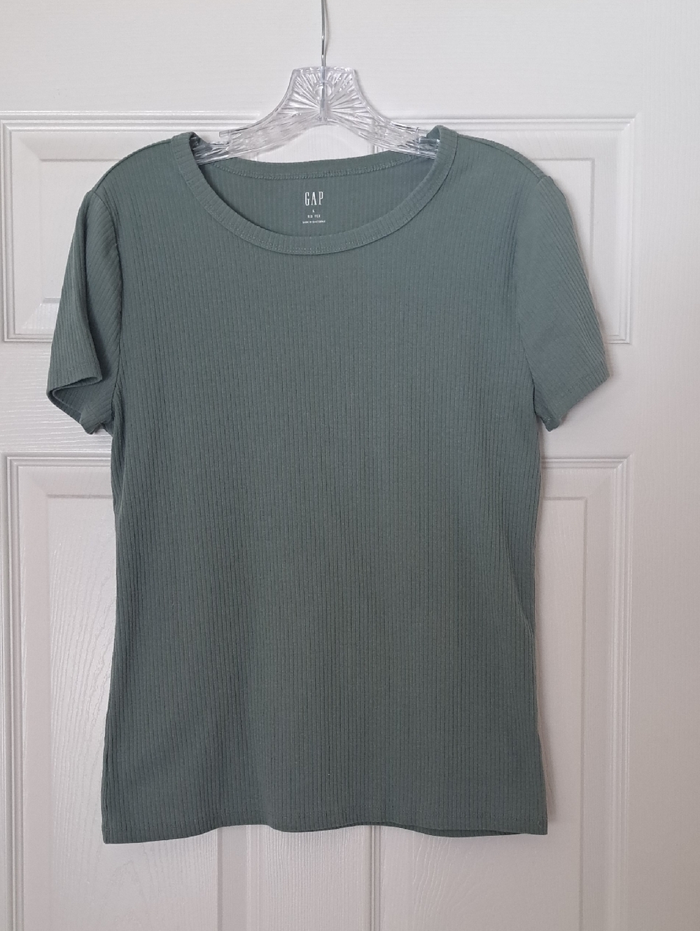 GAP Women's Ribbed Short Sleeve Tee - Sage